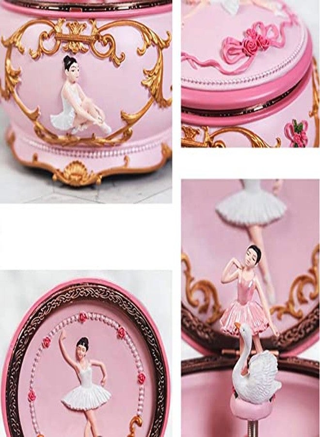 Singeek Classical Ballerina Music Box Collectible Mechanical Musical Box with Colorful Lights and Sankyo 18-Note Wind Up Signs of The Girl Heart Gift for Birthday Christmas(Swan Lake) - Image 4